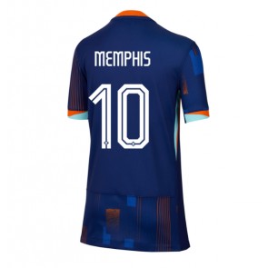 Nizozemska Memphis Depay #10 Gostujuci Dres za Ženska EP 2024 Kratak Rukavima